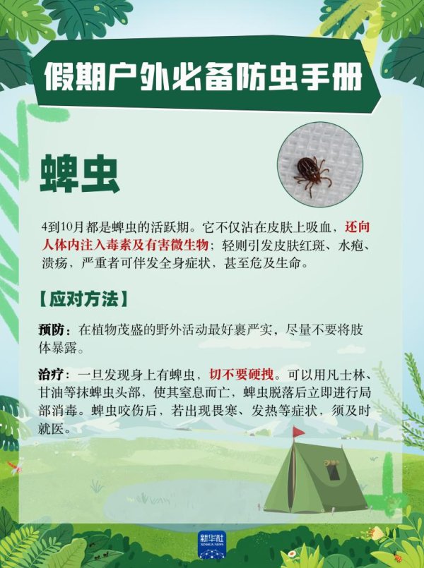策略吧 假期户外游玩，这份指南教你防“微型刺客”